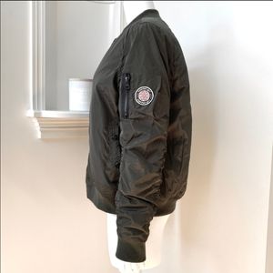 Olive Green Madden Girl Bomber Flight Jacket